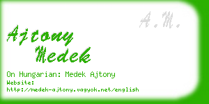 ajtony medek business card